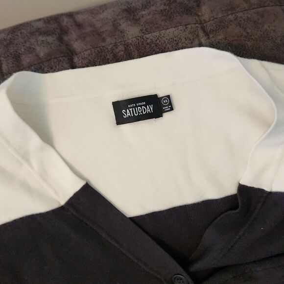 Kate Spade Xs Top Cardigan Sweater Vneck Button Down Colorblock - Picture 7 of 8